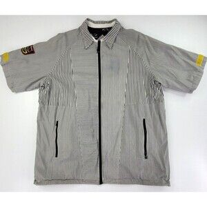 Triple F.A.T Goose Mens 2XL Casual Button-Front Short Sleeve Shirt Zipper Down